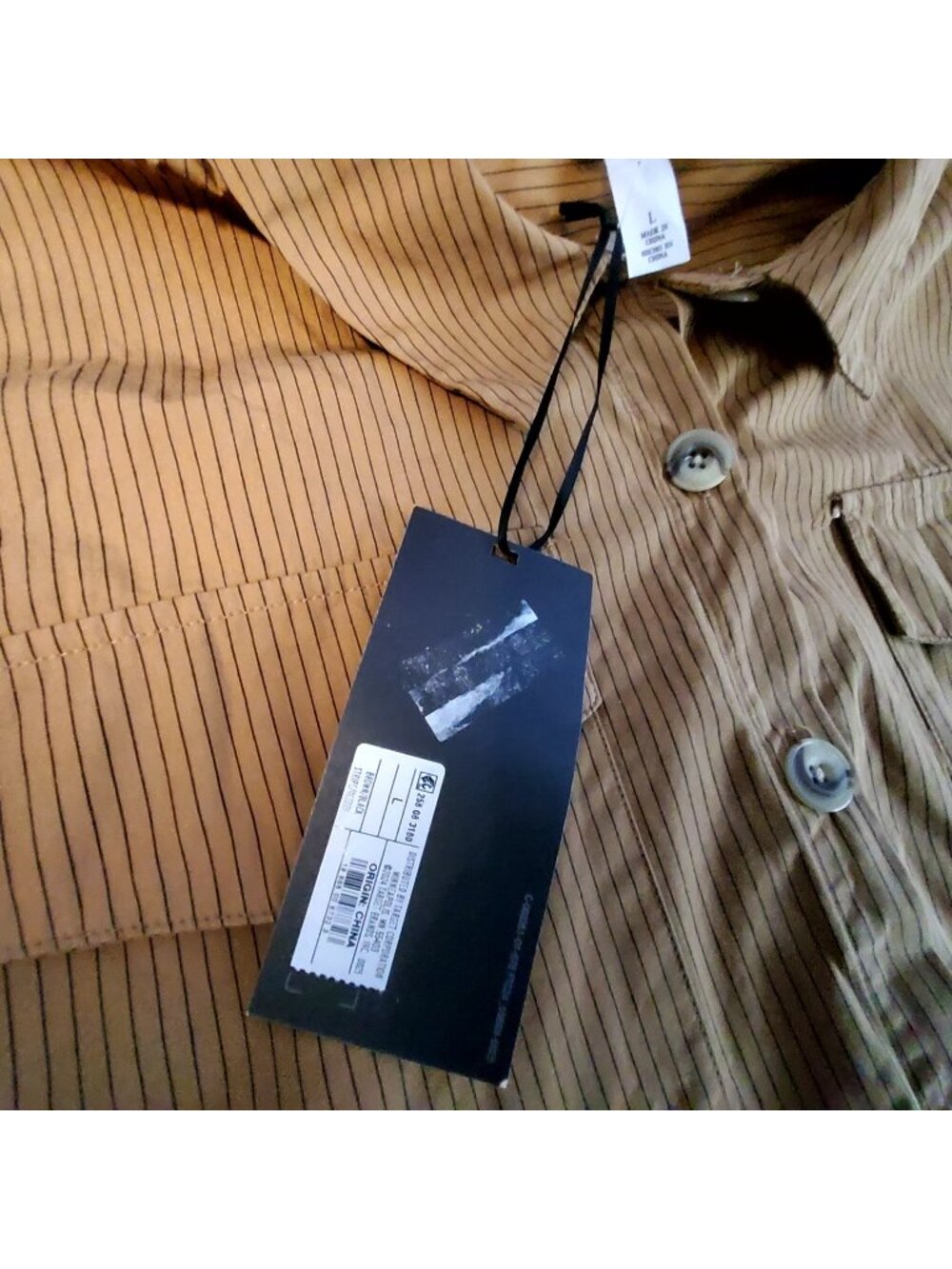 Button-Down Long Sleeve Brown Dress Shirt With Pockets S L By Future Collective